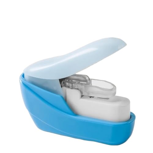 Keine Nägel Hefter Maschine Buch Bindung Mini Papier Karte Notebook Datei Büro Zubehör Schule Liefert Heftgerät(Blue White Stapler) von ZWCSHUU