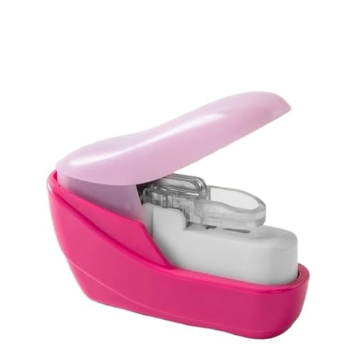 Keine Nägel Hefter Maschine Buch Bindung Mini Papier Karte Notebook Datei Büro Zubehör Schule Liefert Heftgerät(Rose Red Stapler) von ZWCSHUU