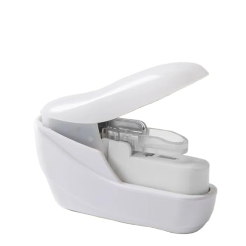 Keine Nägel Hefter Maschine Buch Bindung Mini Papier Karte Notebook Datei Büro Zubehör Schule Liefert Heftgerät(White Stapler) von ZWCSHUU
