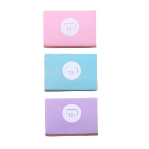 Mini-Hefter mit 500 Heftklammern, bonbonfarbenes Metall-Hefter-Set, Mini-Binder, Büro-Bindemaschine Heftgerät(1box Staples) von ZWCSHUU