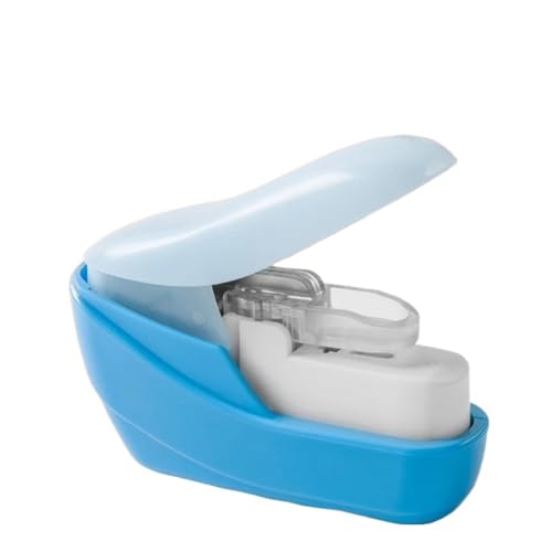 Mini No Nails Easy Effortless Hefter Buchhefter ohne Heftklammer Bürobindebedarf Schulbedarf Heftgerät(Blue) von ZWCSHUU