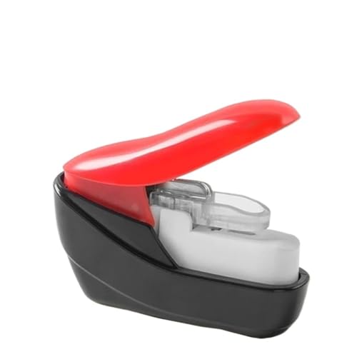 Mini No Nails Easy Effortless Hefter Buchhefter ohne Heftklammer Bürobindebedarf Schulbedarf Heftgerät(Red) von ZWCSHUU
