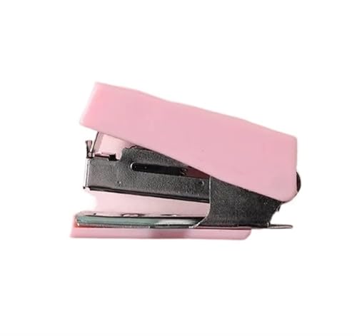 Niedlicher Hefter, Büroklammer, Buchbindemaschine, Mini-Hefter, Schulbüro, Bindezubehör Heftgerät(Pink) von ZWCSHUU
