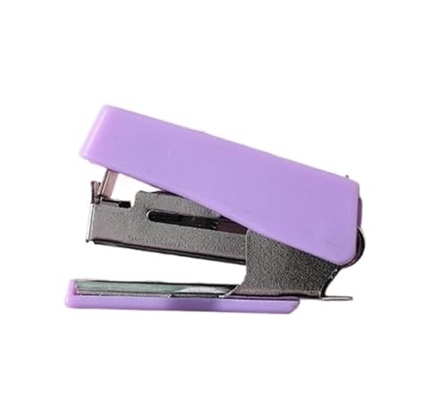 Niedlicher Hefter, Büroklammer, Buchbindemaschine, Mini-Hefter, Schulbüro, Bindezubehör Heftgerät(Purple) von ZWCSHUU