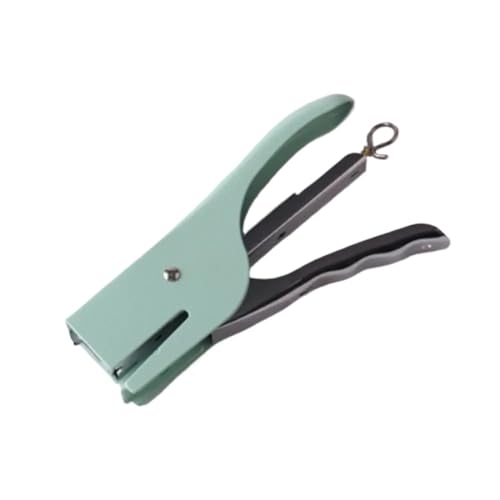 Robuster Hefter aus Metall, praktisches Bindezubehör, 16 Blatt Kapazität, Zangenhefter, Bonbonfarbe, keine Heftklammern, Büroklammer Heftgerät(Green) von ZWCSHUU