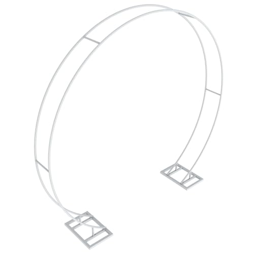 ZWCSHUU Großer runder Metall-Hintergrundständer, Hochzeitstorbogen, Gartenbogen, Stahlrahmen for Hochzeiten, Heiratsanträge, Jubiläumsfeiern Ballonbogen Gestell(L (96x84.6 inch)) von ZWCSHUU