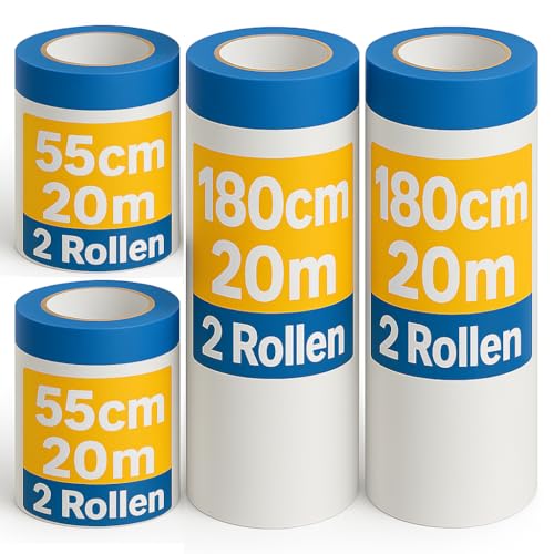 ZWERKZEUG Vorteilspackung Abdeckfolien mit Klebeband - Malerband mit Abdeckfolien - Malerfolie mit Klebeband Abklebeband - Optimaler Schutz bei Maler & Lackierarbeiten gegen Schmutz und Nässe ZWERKZEUG Vorteilspackung Abdeckfolien mit Klebeband - Malerband mit Abdeckfolien - Malerfolie mit Klebeband Abklebeband - Optimaler Schutz bei Maler & Lackierarbeiten gegen Schmutz und Nässe von ZWERKZEUG