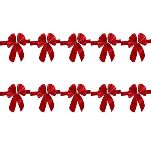 Elegante Stuhlschärpen mit Schleife, dehnbares Design für Hochzeiten und festliche Veranstaltungen, Rot, 10 Stück von ZWEquipint