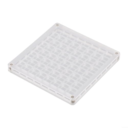 Muschel-Displaybox aus transparentem Acryl, Magnetverschluss sorgt für sichere Aufbewahrung von kleinen Sammlerstücken (quadratisch, 64 Quadrate) von ZWEquipint