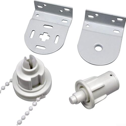 Rollo-Ersatzteile, Rollobeschläge, mit Halterung und Perlenkette, Ersatz-Set für Fenster-Gardinenstangen (32 mm) von ZWEquipint