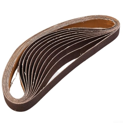 ZWEquipint Schleifbänder, 15 x 452 mm, Körnung 60, 600, Schleifstreifen, für M10 Schleifadapter, Poliermaschine, Metall, Holz, Leder, Textilindustrie (240) von ZWEquipint