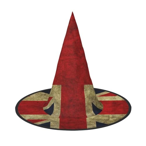 ZWLPNZZD (Britische Flagge) bedruckter faltbarer Halloween-Hut Urlaub Kostüm Kappe Cosplay Party Hexenhüte 1 von ZWLPNZZD