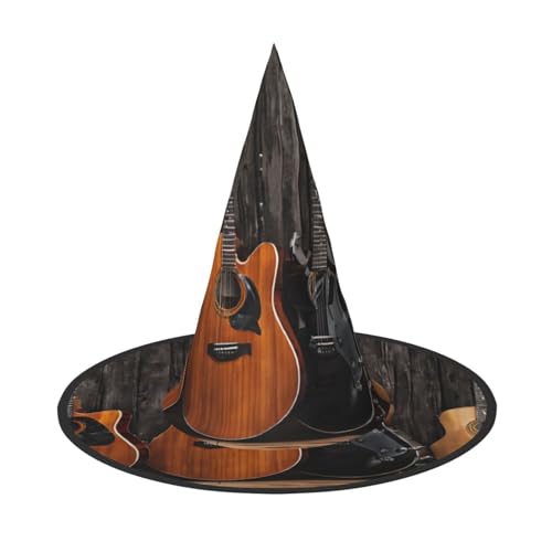 ZWLPNZZD (Gitarre, Bass, Musikinstrumente), bedruckt, faltbar, Halloween, Urlaub, Kostüm, Kappe, Cosplay, Party, Hexenhüte, 3 Stück von ZWLPNZZD