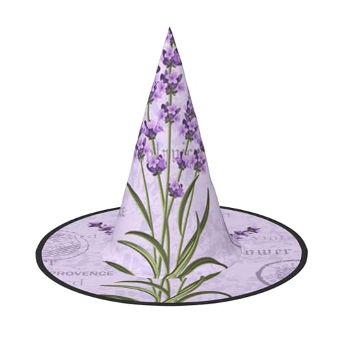 ZWLPNZZD (Lavendelstempel) bedruckter faltbarer Halloween-Hut, Urlaub, Kostüm, Kappe, Cosplay, Party, Hexenhüte, 3 Stück von ZWLPNZZD