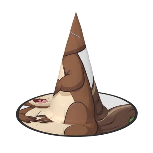 ZWLPNZZD (Naughty Beaver) Bedruckter faltbarer Halloween-Hut Urlaub Kostüm Kappe Cosplay Party Hexenhüte 1 von ZWLPNZZD