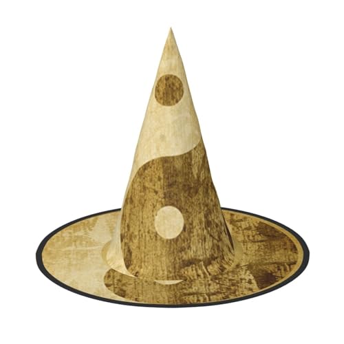ZWLPNZZD (Yin-Yang-Symbol) bedruckter faltbarer Halloween-Hut Urlaub Kostüm Kappe Cosplay Party Hexenhüte 1 von ZWLPNZZD