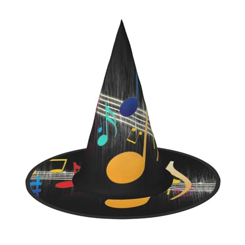 ZWLPNZZD Bunte Musiknote, bedruckter faltbarer Halloween-Hut, Urlaub, Kostüm, Kappe, Cosplay, Party, Hexenhüte 1 ZWLPNZZD Bunte Musiknote, bedruckter faltbarer Halloween-Hut, Urlaub, Kostüm, Kappe, Cosplay, Party, Hexenhüte 1 von ZWLPNZZD