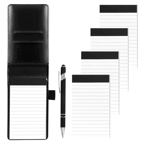 ZWQLZG Mini Notizblock A7, PU Leather Notizblock Klein 30 Blatt Pro Block, Mini Schreibblock mit 4 Ersatz Notizblöcke Liniert und Stift, Multifunktionaler Mini Halter Set, für AktivitäTen Im Freien ZWQLZG Mini Notizblock A7, PU Leather Notizblock Klein 30 Blatt Pro Block, Mini Schreibblock mit 4 Ersatz Notizblöcke Liniert und Stift, Multifunktionaler Mini Halter Set, für AktivitäTen Im Freien von ZWQLZG