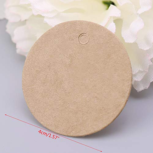 100 Stück Kraftpapier-Etiketten, Hochzeitsfeier, Geschenkkarte, 4 cm, Kraftpapieranhänger, Weihnachten 100 Stück Kraftpapier-Etiketten, Hochzeitsfeier, Geschenkkarte, 4 cm, Kraftpapieranhänger, Weihnachten von ZWTPGKRD