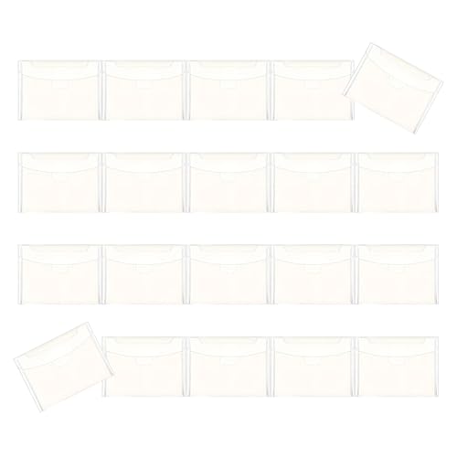 20 Stück Dokumenten-Umschläge, Aufbewahrungstasche, transparent, große Kapazität, wasserabweisend, Dokumentenmappe für Papierakten, Fotos 20 Stück Dokumenten-Umschläge, Aufbewahrungstasche, transparent, große Kapazität, wasserabweisend, Dokumentenmappe für Papierakten, Fotos von ZWTPGKRD