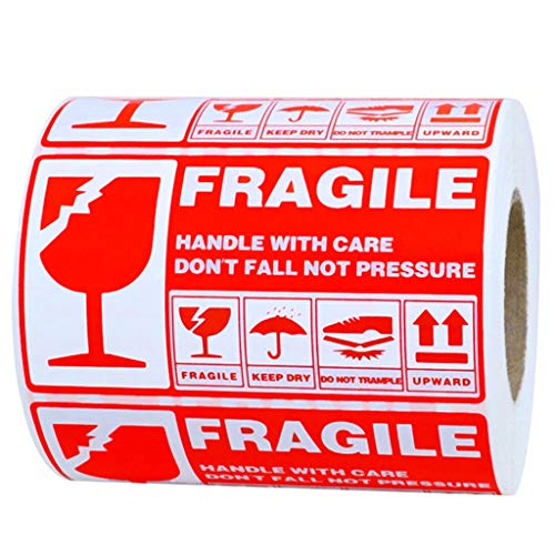 300 Stück Fragile Aufkleber Handle with Care Shipping for Express Warning Labels Don'for T Fall Not Pressure Sticker 300 Stück Fragile Aufkleber Handle with Care Shipping for Express Warning Labels Don'for T Fall Not Pressure Sticker von ZWTPGKRD