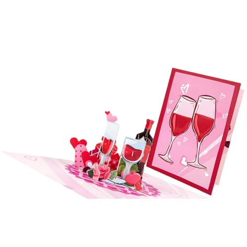 3D-Valentinstagskarte mit Umschlag, 3D-Liebesherz, Weinflasche, Valentinstagskarte für Ehemann, Ehefrau 3D-Valentinstagskarte mit Umschlag, 3D-Liebesherz, Weinflasche, Valentinstagskarte für Ehemann, Ehefrau von ZWTPGKRD