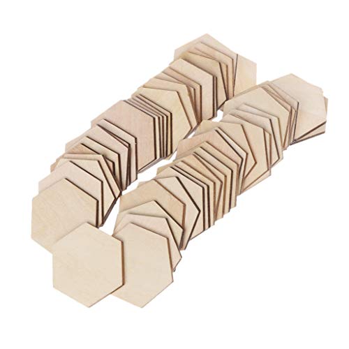 50 Stück sechseckige unlackierte Holzscheiben, Verzierungen, Kunst, Geburtstag, Hochzeit, Dekoration, 40 mm, Oster-Zwerge, Dekoration, stehend, gesichtslose Dekorationen, humanoide Einrichtung von ZWTPGKRD