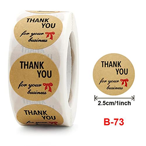 500 Etiketten pro Rolle, Dankesaufkleber zum Backen, Verpacken, Online-Verkäufer, zum Verpacken von Flaschenetiketten, Glasetiketten, Aufkleber-Rolle von ZWTPGKRD