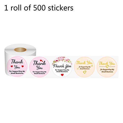 500 Stück Dankesaufkleber, 3,8 cm, Siegeletiketten für kleine Geschäfte, Hochzeiten, Geschenkpakete, Siegelaufkleber 500 Stück Dankesaufkleber, 3,8 cm, Siegeletiketten für kleine Geschäfte, Hochzeiten, Geschenkpakete, Siegelaufkleber von ZWTPGKRD