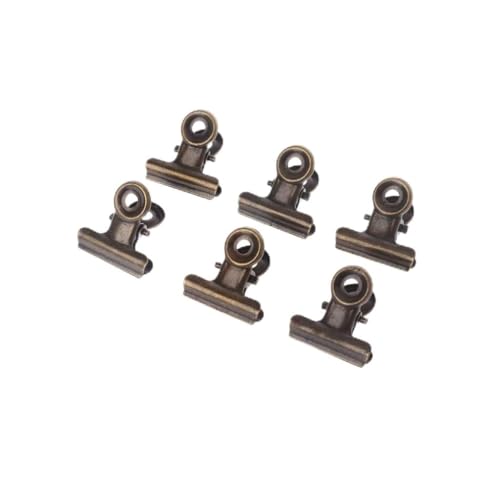 6 Stück Edelstahl Briefpapier Fotodatei Binder Clip Tasche Versiegelung Büroklammern und Binder-Clips Set Gold 6 Stück Edelstahl Briefpapier Fotodatei Binder Clip Tasche Versiegelung Büroklammern und Binder-Clips Set Gold von ZWTPGKRD