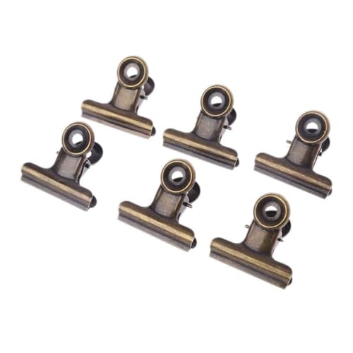 6 Stück Edelstahl Briefpapier Fotodatei Binder Clip Tasche Versiegelung Büroklammern und Binder-Clips Set Gold 6 Stück Edelstahl Briefpapier Fotodatei Binder Clip Tasche Versiegelung Büroklammern und Binder-Clips Set Gold von ZWTPGKRD
