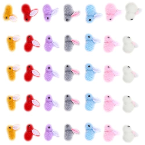 Bastelzubehör, 35 bunte Hasen, ideal für Frühlingsfeiern, Korbfüller und Partyzubehör, Frühlingsfeier, Bastelzubehör Bastelzubehör, 35 bunte Hasen, ideal für Frühlingsfeiern, Korbfüller und Partyzubehör, Frühlingsfeier, Bastelzubehör von ZWTPGKRD