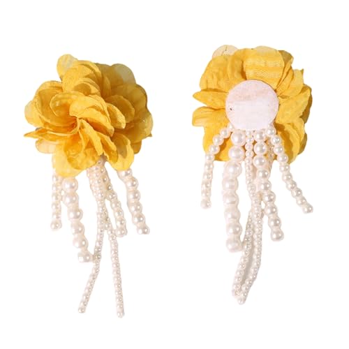 Blumen-Brosche mit Perlen, Applikation für Hochzeitskleid, Vorhang, Schal, DIY, Dekorationen, Zubehör von ZWTPGKRD