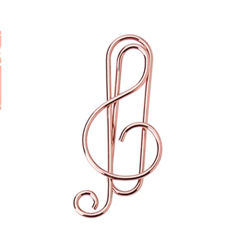 Büroklammern in Musiknotenform, Metall, Büroklammern, dekorative Büroklammern, Musiknoten, 50 Stück von ZWTPGKRD