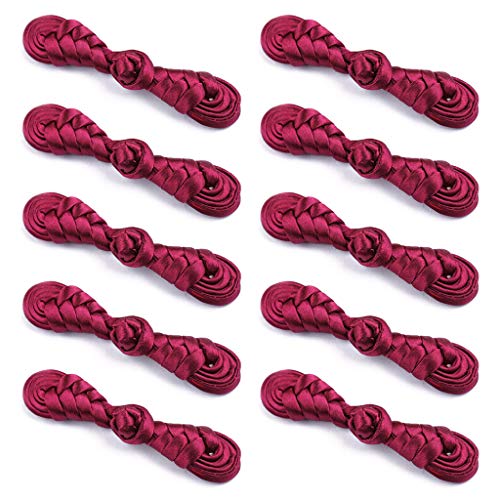 Chinesische Cheongsam-Knöpfe, 10 Paar, solide handgefertigte Knoten für Frosch, Knöpfe für Jacken, Korsetts, Handtaschen, Dekoration, handgefertigte Nähverschlüsse von ZWTPGKRD