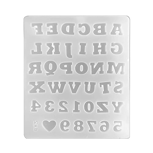Epoxidharz-Form, 26 englische Alphabete, Buchstaben 0–9, Zahlengusswerkzeug, weiches Silikon, Schmuckherstellungswerkzeug von ZWTPGKRD