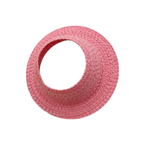 Klassischer geflochtener Strohhut mit 17 cm Strohstruktur, ideal für Outdoor-Abenteuer und Foto-Requisiten, gewebter Puppenhut von ZWTPGKRD