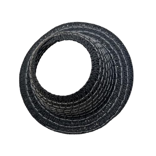 Klassischer geflochtener Strohhut mit 17 cm Strohstruktur, ideal für Outdoor-Abenteuer und Foto-Requisiten, gewebter Puppenhut von ZWTPGKRD