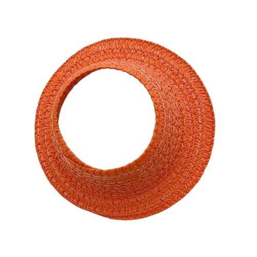 Klassischer geflochtener Strohhut mit 17 cm Strohstruktur, ideal für Outdoor-Abenteuer und Foto-Requisiten, gewebter Puppenhut von ZWTPGKRD