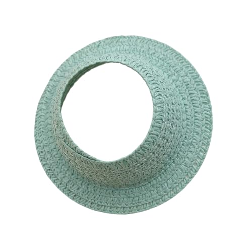 Klassischer geflochtener Strohhut mit 17 cm Strohstruktur, ideal für Outdoor-Abenteuer und Foto-Requisiten, gewebter Puppenhut von ZWTPGKRD