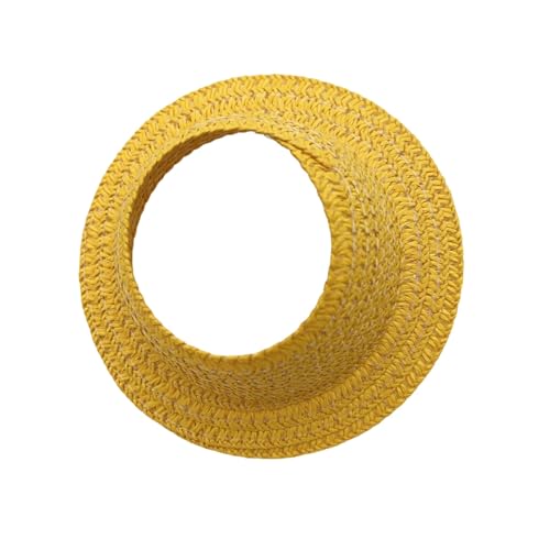 Klassischer geflochtener Strohhut mit 17 cm Strohstruktur, ideal für Outdoor-Abenteuer und Foto-Requisiten, gewebter Puppenhut von ZWTPGKRD