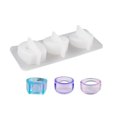 Silikonformen für Ringe, Schmuckherstellung, kreative Silikonformen für 3 Ringe, Epoxidharz, Handwerk und Schmuckdesigns von ZWTPGKRD