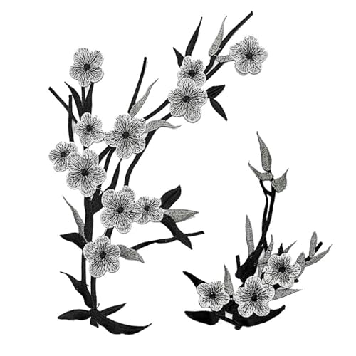 Stickerei-Blumenapplikationen, bestickter Stoffaufnäher, Blumenstoff, Kragen-Flicken für Hochzeitskleid, Jeans, Hut, Kleidung von ZWTPGKRD