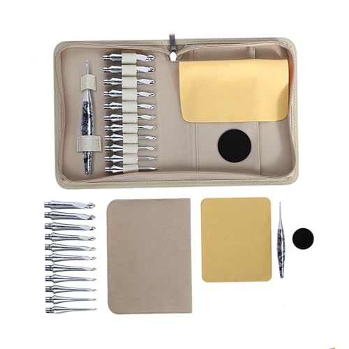 Tunesische Häkelnadel mit 11 austauschbaren Spitzen, 3,5–10 mm, ergonomisch, zum Stricken von Pullovern, Schals, Decken, Set mit Etui Tunesische Häkelnadel mit 11 austauschbaren Spitzen, 3,5–10 mm, ergonomisch, zum Stricken von Pullovern, Schals, Decken, Set mit Etui von ZWTPGKRD