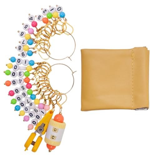ZWTPGKRD 10 Stück Zahlen-Perlen-Nähmarkierer mit Strickzähler und kleiner Schere zum Stricken, Weben, Schmuckherstellung, ergonomisches Häkelzubehör ZWTPGKRD 10 Stück Zahlen-Perlen-Nähmarkierer mit Strickzähler und kleiner Schere zum Stricken, Weben, Schmuckherstellung, ergonomisches Häkelzubehör von ZWTPGKRD