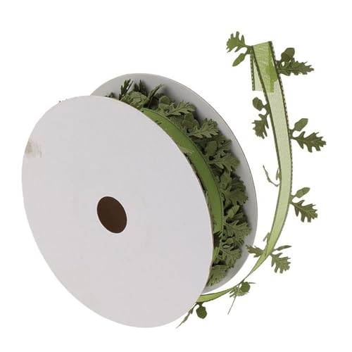 ZWTPGKRD 21 Meter Blattbänder, 40 mm breit, Weihnachtsverpackungsband zum Verpacken von Weihnachtskranz, Schleifen, Hochzeitsdekoration ZWTPGKRD 21 Meter Blattbänder, 40 mm breit, Weihnachtsverpackungsband zum Verpacken von Weihnachtskranz, Schleifen, Hochzeitsdekoration von ZWTPGKRD