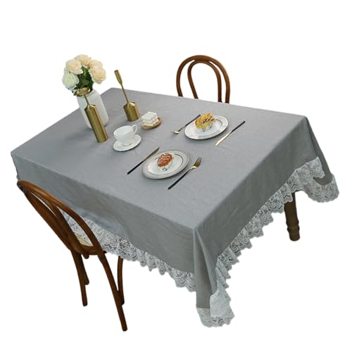 ZWTPGKRD Abwaschbare Polyester-Tischdecke mit Blumenmuster, pflegeleichtes Accessoire für Küche, Esszimmer, Festival, Dinner-Party, Tischdecke ZWTPGKRD Abwaschbare Polyester-Tischdecke mit Blumenmuster, pflegeleichtes Accessoire für Küche, Esszimmer, Festival, Dinner-Party, Tischdecke von ZWTPGKRD