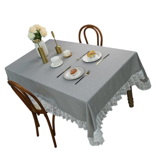 ZWTPGKRD Abwaschbare Polyester-Tischdecke mit Blumenmuster, pflegeleichtes Accessoire für Küche, Esszimmer, Festival, Dinner-Party, Tischdecke ZWTPGKRD Abwaschbare Polyester-Tischdecke mit Blumenmuster, pflegeleichtes Accessoire für Küche, Esszimmer, Festival, Dinner-Party, Tischdecke von ZWTPGKRD