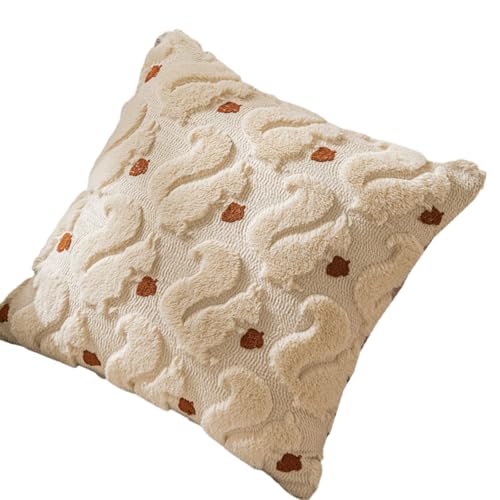 ZWTPGKRD Dekorativer Kissenbezug, geprägtes Blattmuster, Plüschstoff, 45 x 45 cm, für Sofa, Schlafzimmer, unverzichtbare Heimdekoration, Kissenbezug ZWTPGKRD Dekorativer Kissenbezug, geprägtes Blattmuster, Plüschstoff, 45 x 45 cm, für Sofa, Schlafzimmer, unverzichtbare Heimdekoration, Kissenbezug von ZWTPGKRD