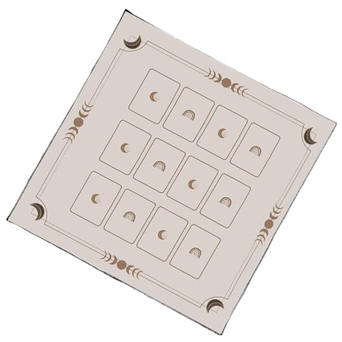 ZWTPGKRD Elegante Samt-Tischdecke, tragbare Wahrsagungsmatten mit mystischem Kunstwerk für spirituelle Meditationen und Heimdekoration, Meditationen, Samtmatten von ZWTPGKRD